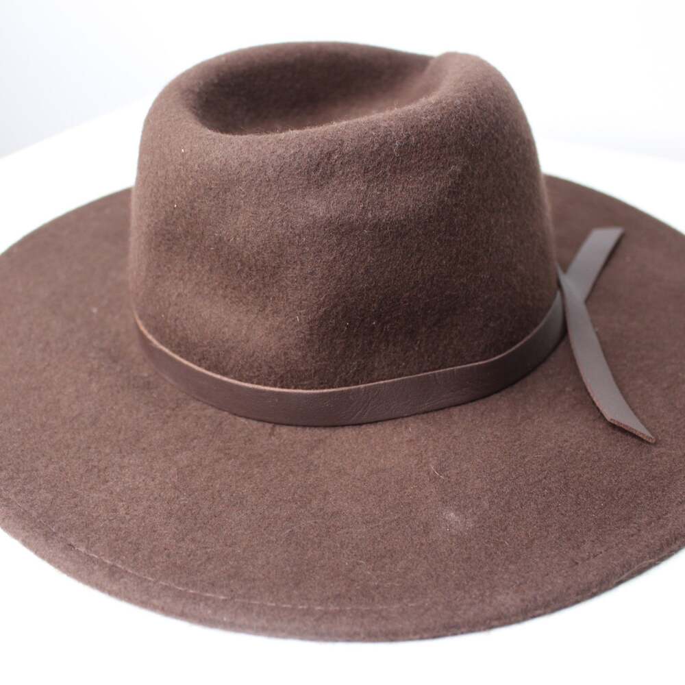 Universal Thread Brown 100% Wool Wide Brim Rancher Hat Womens Western Boho